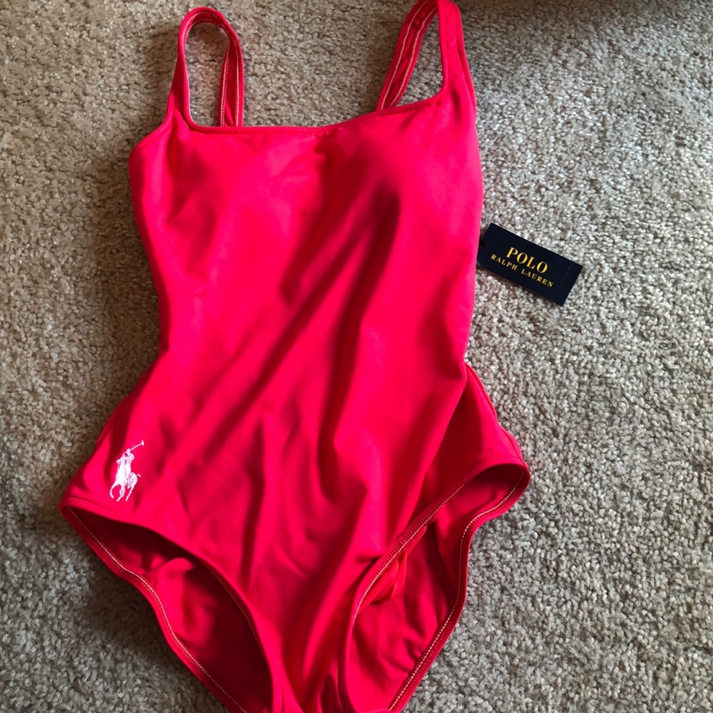 New! Polo Ralph Lauren Scoop back one piece -S - Picture 3 of 8